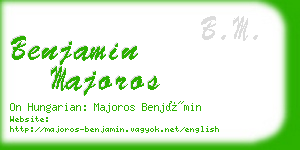 benjamin majoros business card